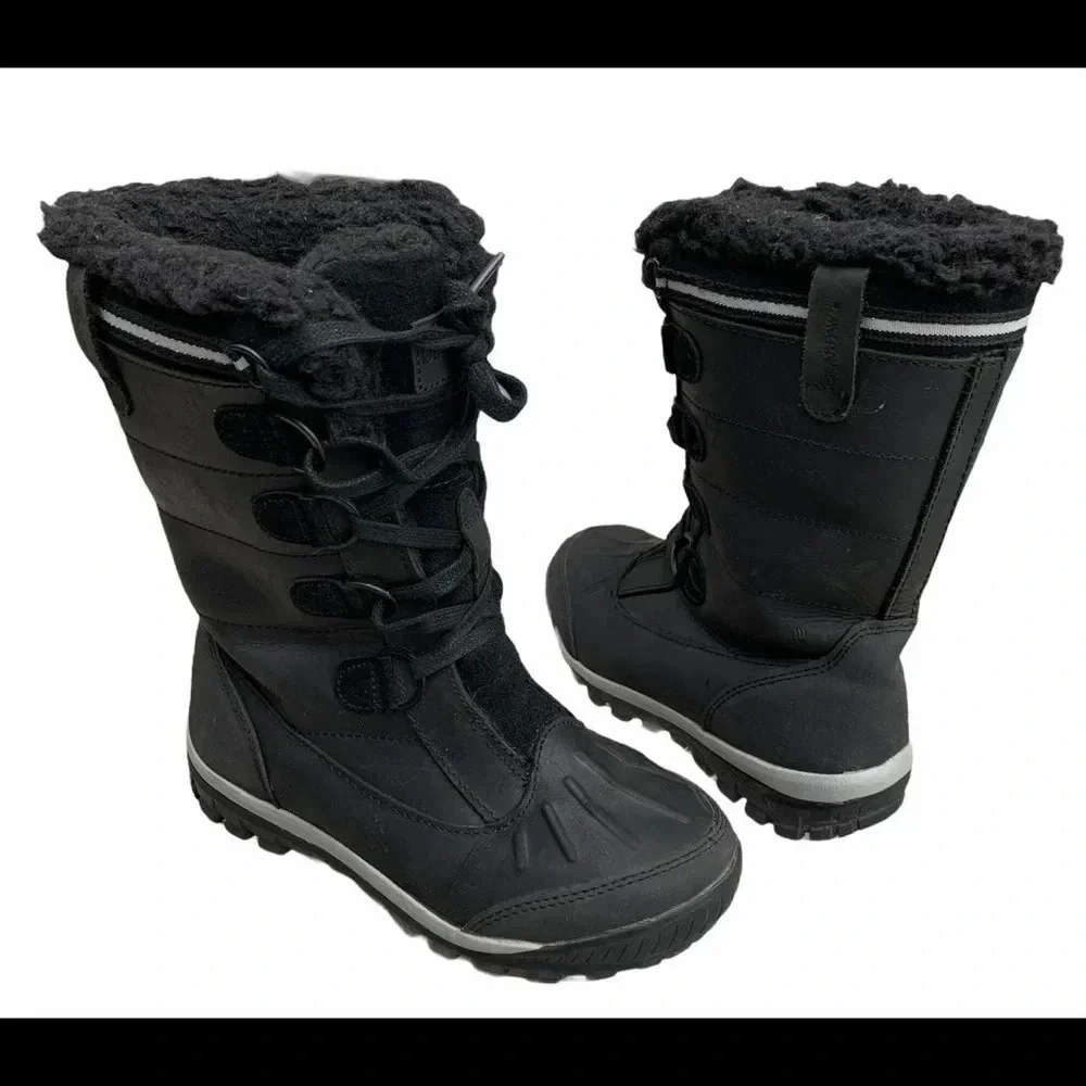 Bearpaw Desdemona Leather/Suede Winter Boots Sheepskin Wool Blend Size 7
